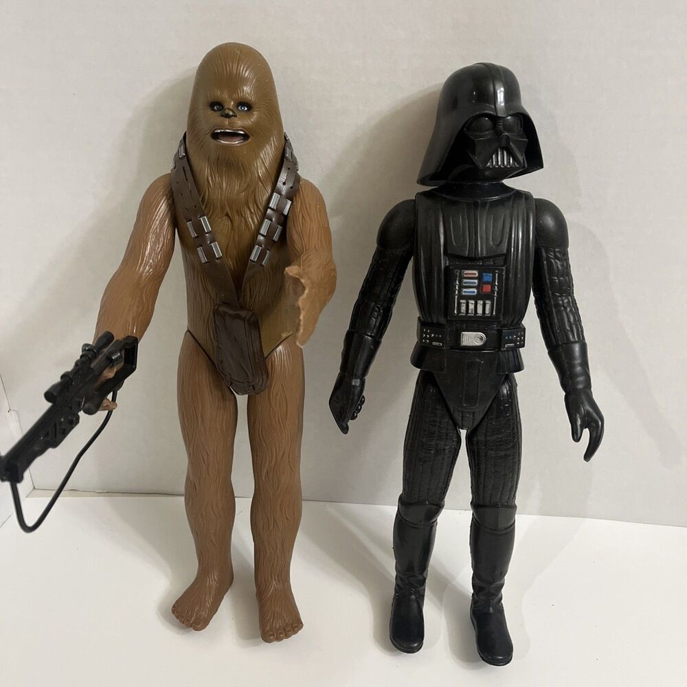 Vintage 1978 Kenner Star Wars 15” Darth Vader & Chewbacca Action Figures